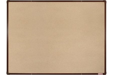 Tabule textil boardOK 90 x 60 cm, rám hnědý