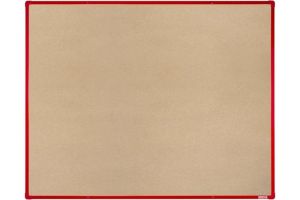 Tabule textil boardOK 90 x 60 cm, rám červený