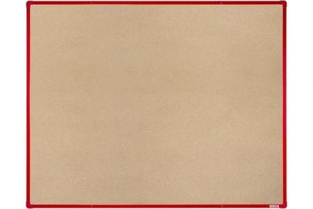 Tabule textil boardOK 90 x 60 cm, rám červený