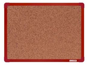 Tabule korková boardOK 150 x 120 cm, rám červený