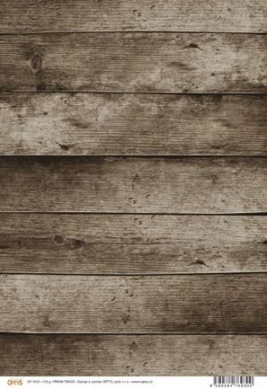 Papír A4, dřevěná prkna tmavá, jednostranný 170g