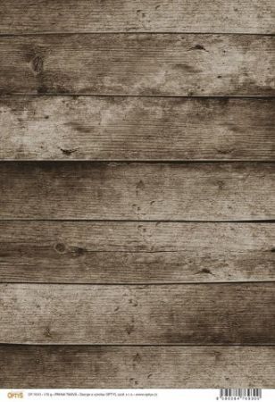 Papír A4, dřevěná prkna tmavá, jednostranný 170g