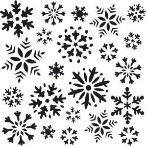 Šablona Vločky, 15 x 15 cm, plast