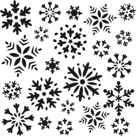 Šablona Vločky, 15 x 15 cm, plast