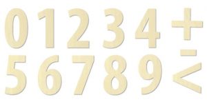 Dřevěná sada čísel - 68 ks