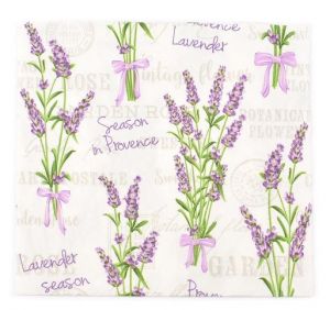 Ubrousek, levandule s mašlí, 1 ks