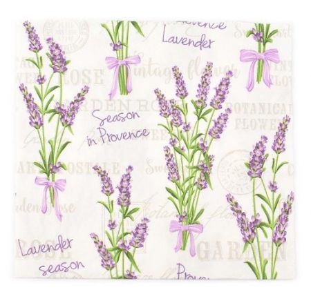 Ubrousek, levandule s mašlí, 1 ks