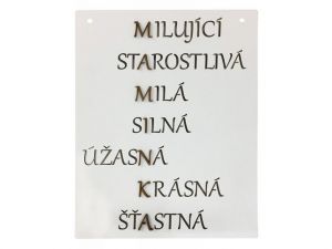 Dřevěná cedulka A4 - maminka