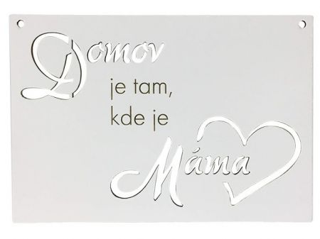 Dřevěná cedulka "Domov", A5