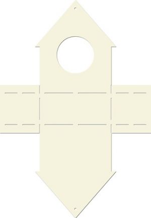 Šablona krabička domeček, plast