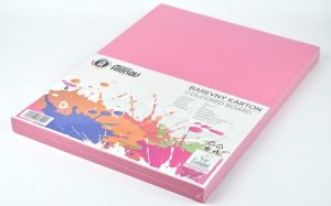 Barevný karton A3/ 100 ks, 180g, růžový