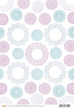 Papír A4, mandaly, fialový, jednostranný, 170g