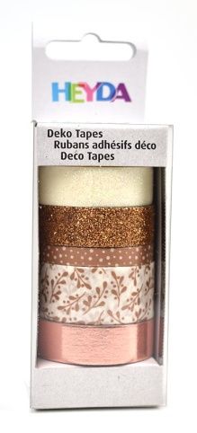 Papírová páska efekt měděná, 5 ks