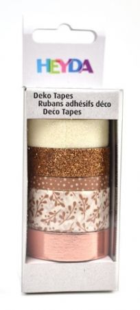 Papírová páska efekt měděná, 5 ks