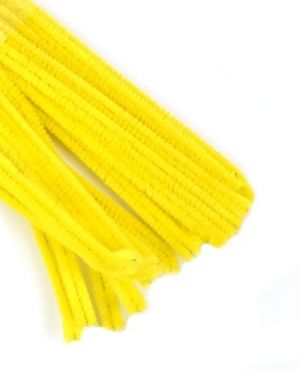 Plyšové drátky žluté, 20 ks