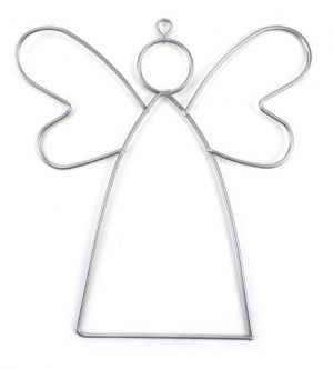 Drátěný polotovar anděl, 13 x 12 cm, 2 ks