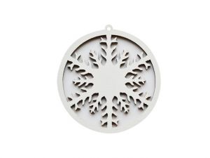 Dřevěná vločka v kruhu 2