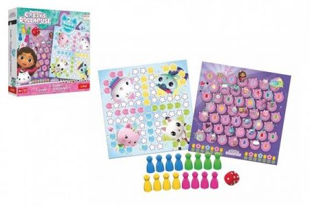 Soubor her 2v1 Člověče, nezlob se, Hadi a žebříky Gabby/Gabby‚s Dollhouse v krabici 24x24x