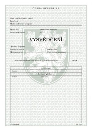 Vysvědčení ročníkové SŠ- slovní hodnocení