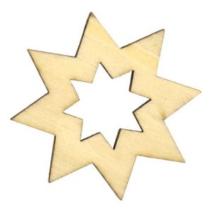 Dřevěný výřez hvězda 3, pr. 4 cm