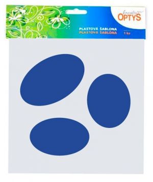 Šablona Ovály, 25 x 25 cm, plast