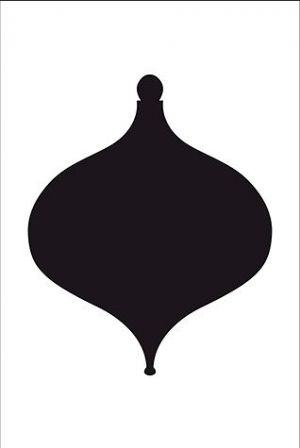 Šablona Vánoční baňka, 15 x 10 cm, plast