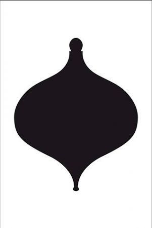 Šablona Vánoční baňka, 15 x 10 cm, plast