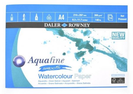 Akvarelový blok Aquafine, A4, 12 l, 300 g