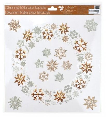 Okenní fólie vánoční, Věnec, 30 x 33,5 cm