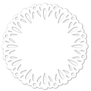 Výřez rozeta slzičky bílá