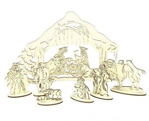 Dřevěný výřez Betlém