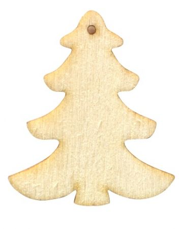 Dřevěný výřez stromeček, 3 x 3,5 cm