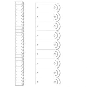 Výřez skládaná rozeta velká 5, bílá, 4 ks