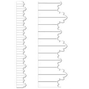 Výřez skládaná rozeta zimní, malá, 8 ks