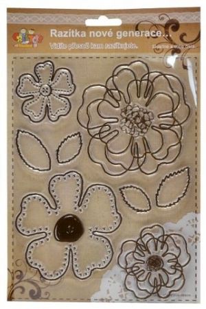 Razítka 15 x 20 cm, motiv velkých květin a lístků