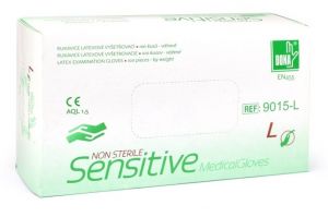 Gumové latexové rukavice, 100 kusů, velikost L