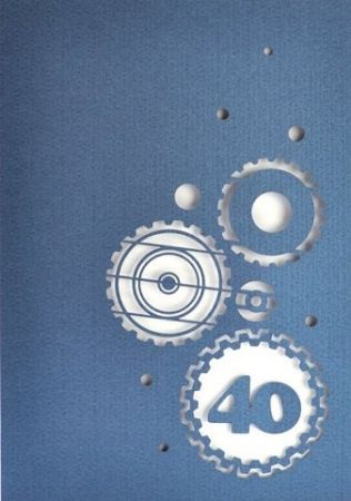 Přání ozubená kola 40, 21 x 14,5 cm