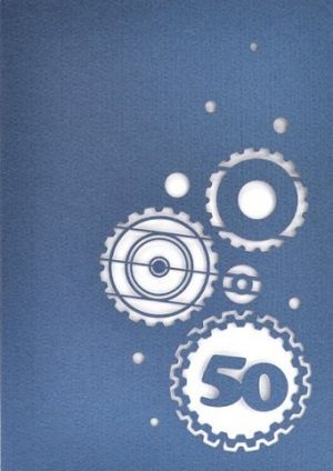 Přání ozubená kola 50, 21 x 14,5 cm