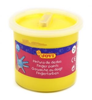 Prstová barva v kelímku, žlutá, 125 ml