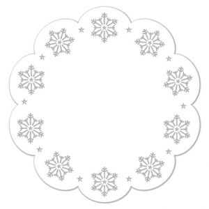 Výřez rozeta vločky, pr. 10 cm, 8 ks