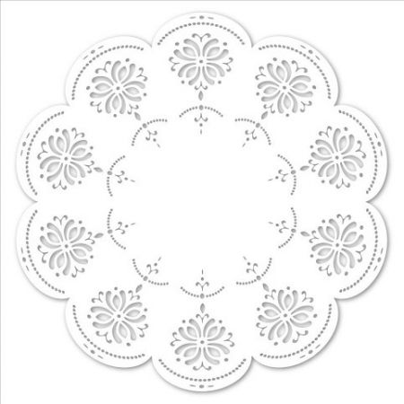 Výřez rozeta krajka, pr. 15 cm, 4 ks