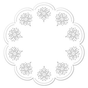 Výřez rozeta krajka, pr. 10 cm, 8 ks