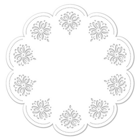 Výřez rozeta krajka, pr. 10 cm, 8 ks