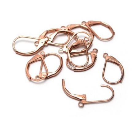 Náušnice uzavřená, 4 ks v balení, měď