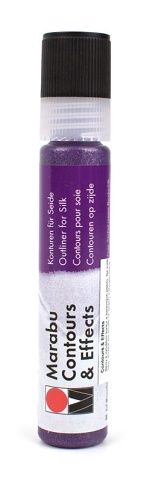 Kontura na hedvábí Marabu č.539, 25 ml, ametyst. metalic
