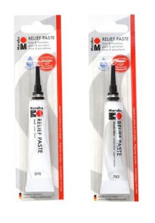 Kontura na sklo a porcelán Marabu, stříbrná, 20 ml