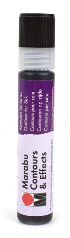 Kontura na hedvábí Marabu č. 073, 25 ml, černá