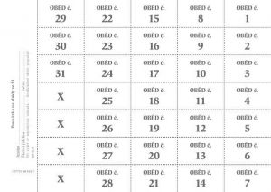 Poukázka na obědy, karta A5, šedá