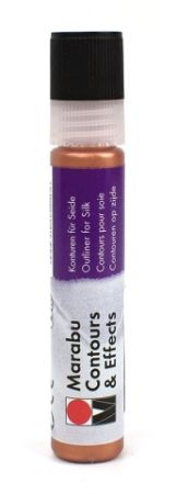 Kontura na hedvábí Marabu č. 787, 25 ml, měděná metalic