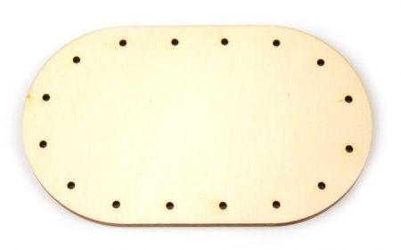 Dřevěné dno na pedig, ovál, 7 x 12 cm